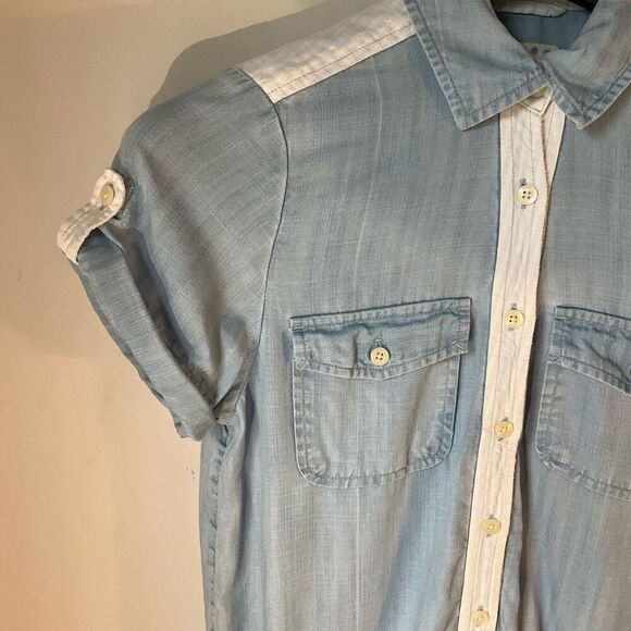 Vineyard Vines Lightweight Denim Jumpsuit, Size 4 Pockets! Straight Leg preppy - Picture 4 of 11